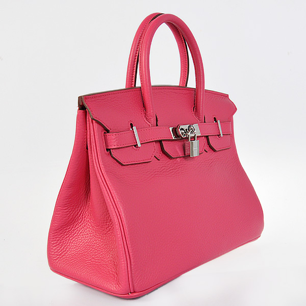 Hermes Birkin 30CM clemence leather in Peach with Silver hardware