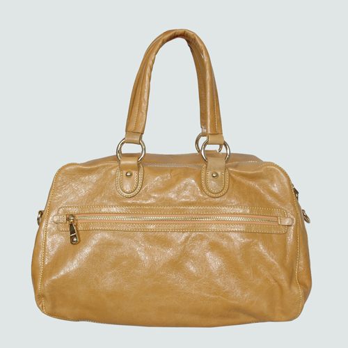 Miu Miu Shiny Leather Tote Bags 90263 Wheat