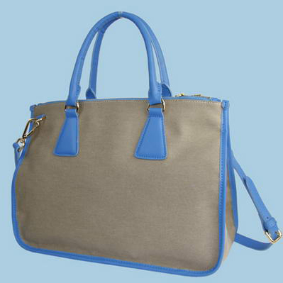 Prada City Canvas Tote Bag BN2161B Blue