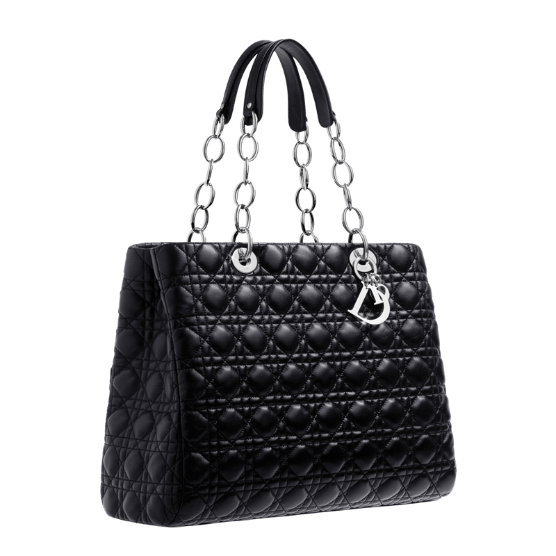 Dior Soft shopping bag in black leather