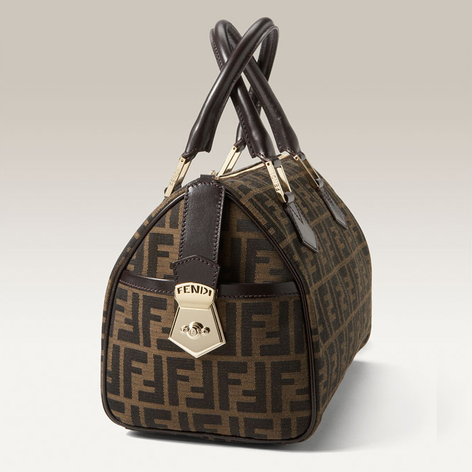 Fendi 'Chef Boston - Zucca' Logo Jacquard Satchel