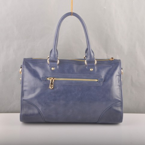 Miu Miu Shiny Leather Tote Bags 90303 Blue