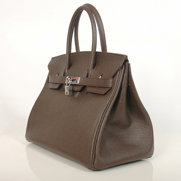 Hermes Birkin togo leather 30CM togo in Dark Brown with Silver hardware