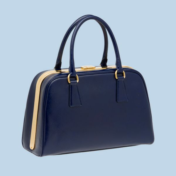 Hot Sell Prada Saffiano Leather Tote Bag BL0809 dark blue