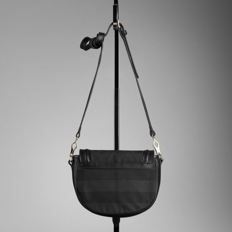 SMALL CHARCOAL CHECK CROSSBODY BAG