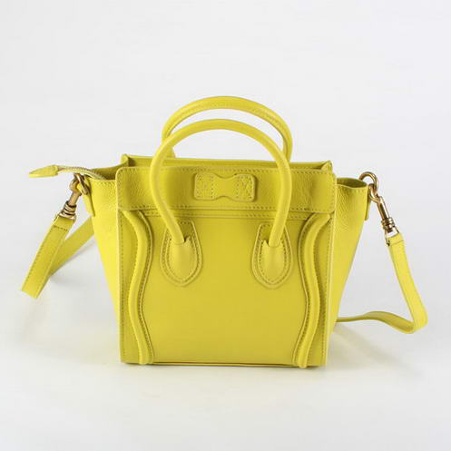 Celine Luggage Bags Mini in Oxhide Yellow