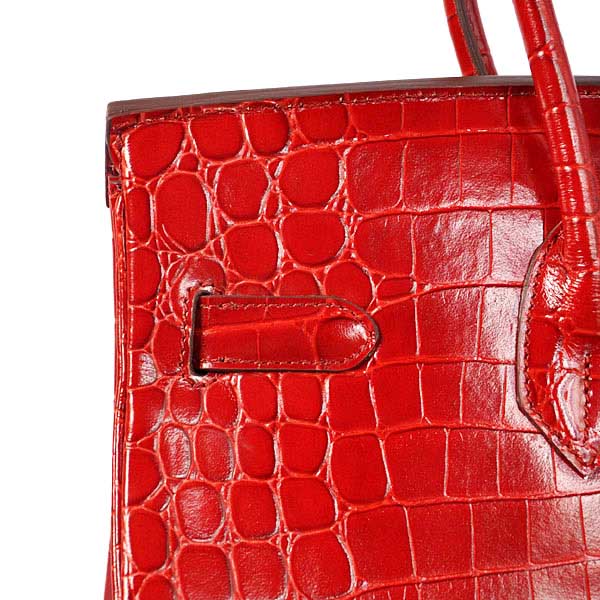 Hermes Birkin 35CM high light Crocodile leather in Flame with Gold hardware