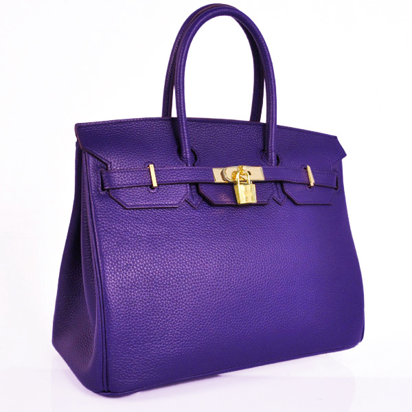 Hermes Birkin 35CM clemence leather in Iris Purple with Gold hardware