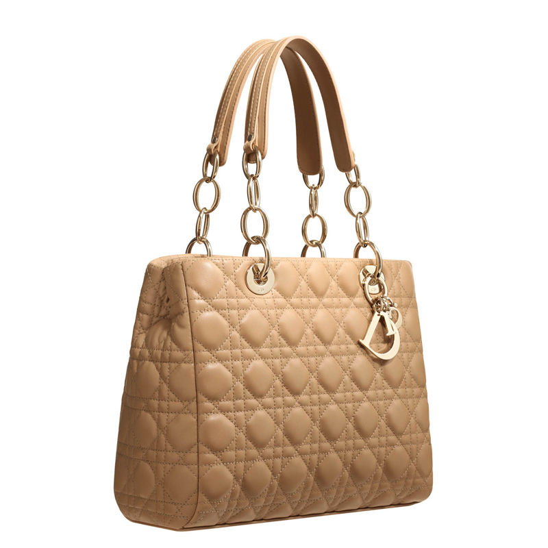 Beige leather 'Dior Soft' bag