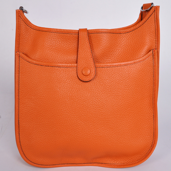 Hermes 28cm Evelyn bag clemence leather in Orange