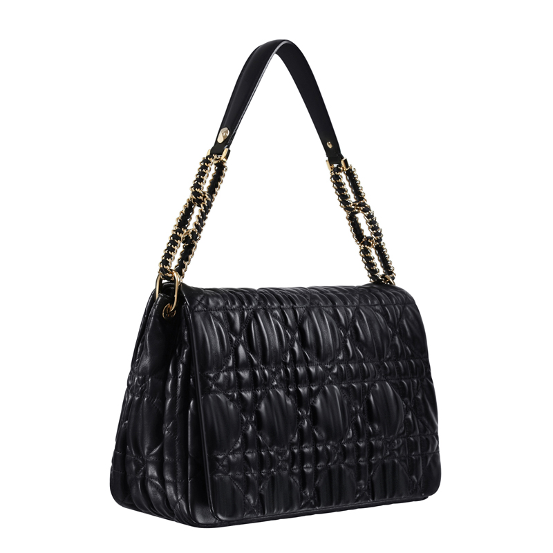 Large 'Dior Delices' bag in black leather