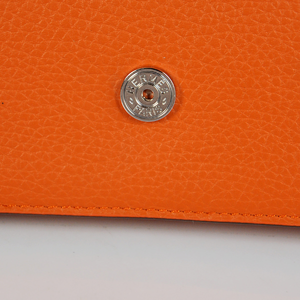 Hermes Liddy Bag clemence leather in Orange with Silver hardware