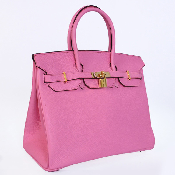 Hermes Birkin 35CM clemence leather in Cherry Pink with Gold hardware