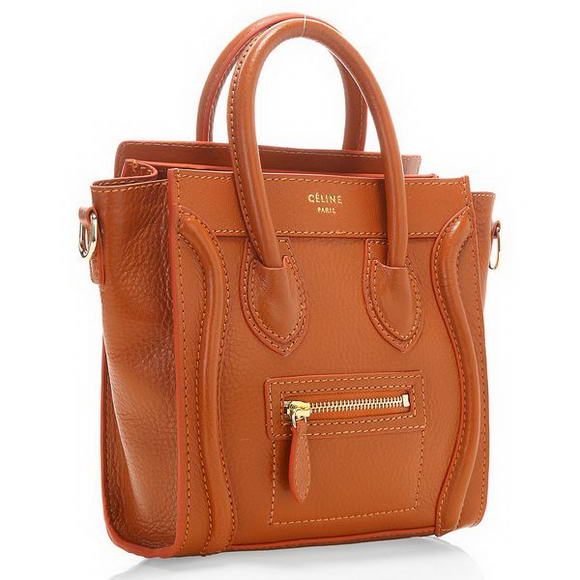 Celine Luggage Mini 165213MBA in Original Leather Orange