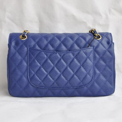 Chanel 2.55 Quilted Flap Bag 1112 Deep Blue with Gold Hardware