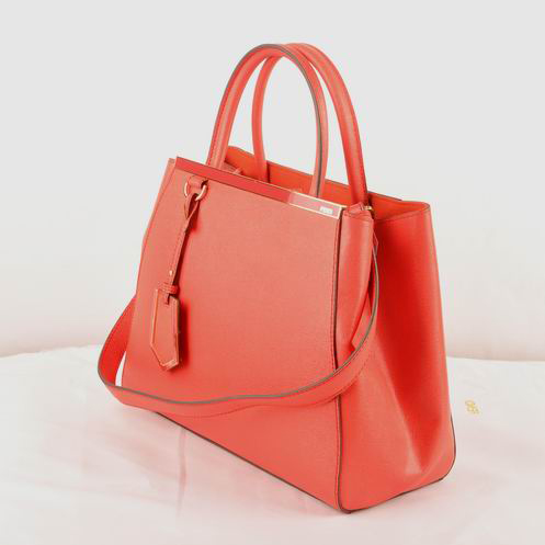 Fendi Fall Winter 2012 2Jours Saffiiano Leather Tote Bag 8BH250S Red