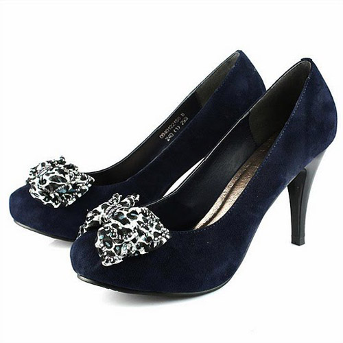 Chanel Bowknot Royal Blue Suede Pump