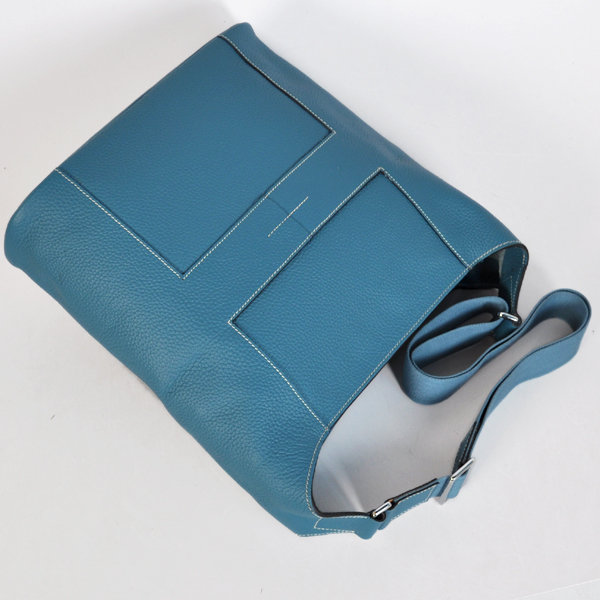 Hermes Good News Bag clemence leather in Medium Blue