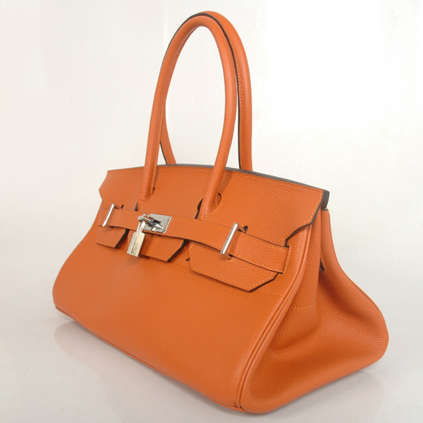 Hermes Birkin togo leather 42CM togo in Orange with Silver hardware