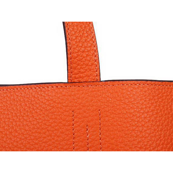 Hermes Shopping Bag 37CM Totes Clemence Leather Orange