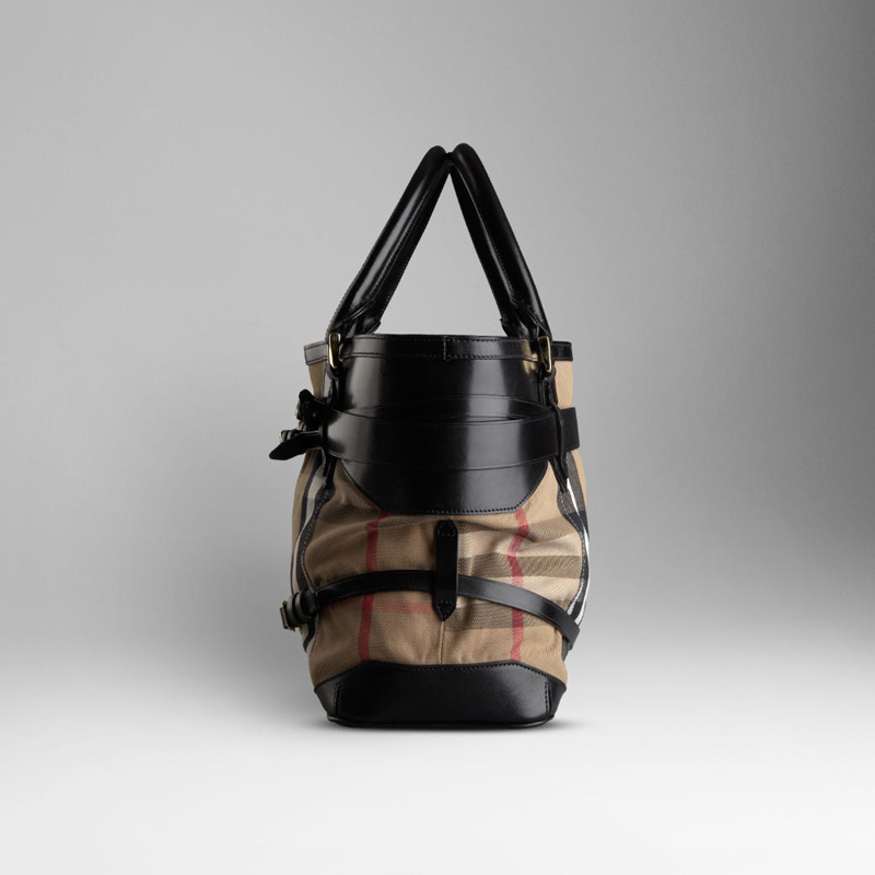 MEDIUM BRIDLE HOUSE CHECK TOTE