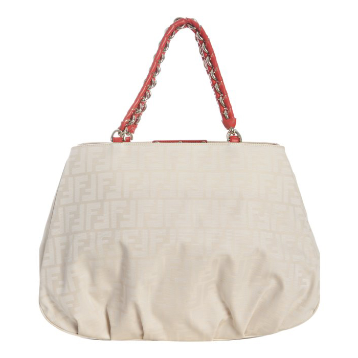 ivory zucca canvas 'New Forever' chain bag