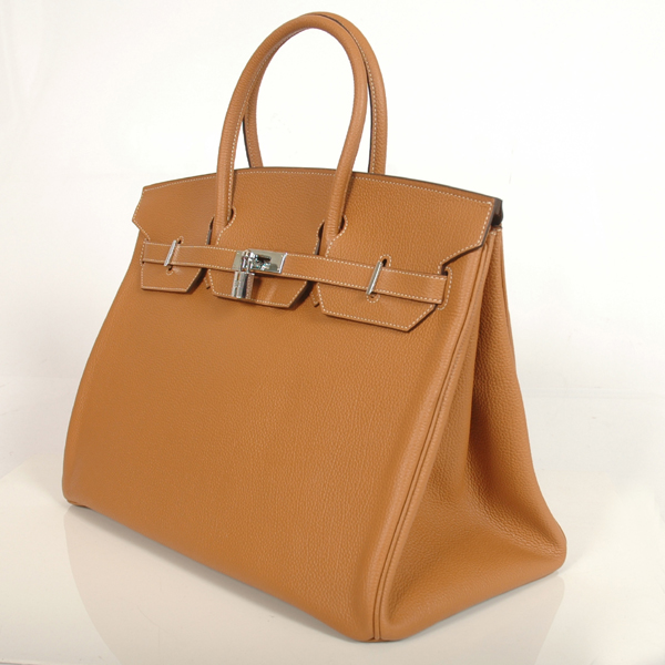 Hermes Birkin togo leather 40CM togo in Camel with Silver hardware