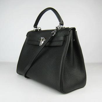 Hermes Kelly 32CM Black(silver)