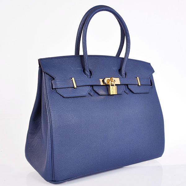 Hermes Birkin 35CM togo leather in Dark Blue with Gold hardware