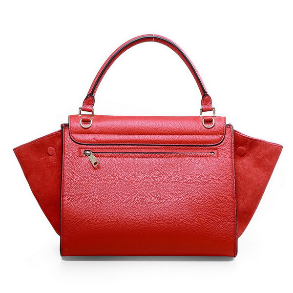 Celine Trapeze Bags Original Leather Maple Red