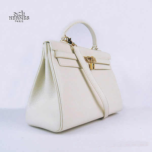 Hermes Kelly 35cm Togo Leather Bag Beige 6308 Gold Hardware