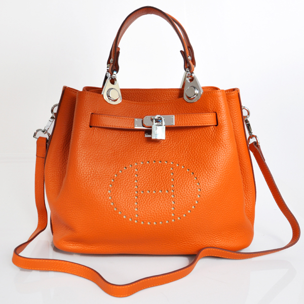 Hermes Mini so kelly bag in Orange with Silver hardware