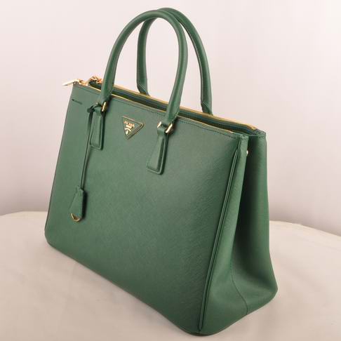 Prada Maxi Saffiano Leather Tote Bag Atrovirens