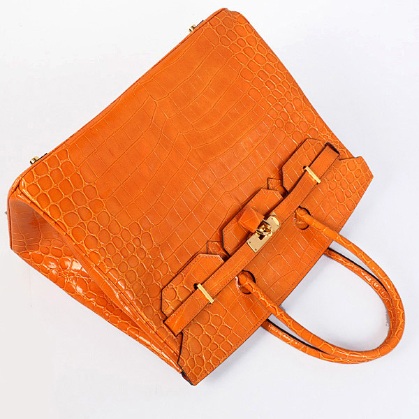 Hermes Birkin 35CM Crocodile leather in Light Orange with Gold hardware