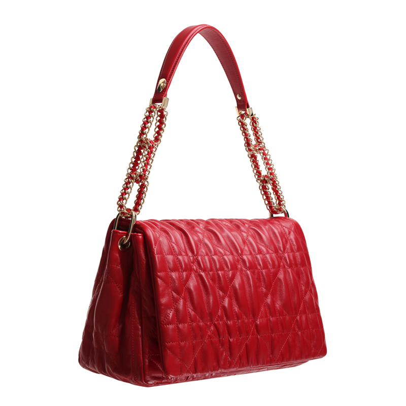 Red leather 'Dior Delices' shopping bag