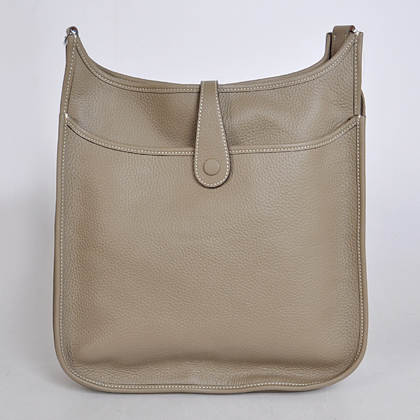 Hermes 32cm Evelyn bag clemence leather in Dark Grey