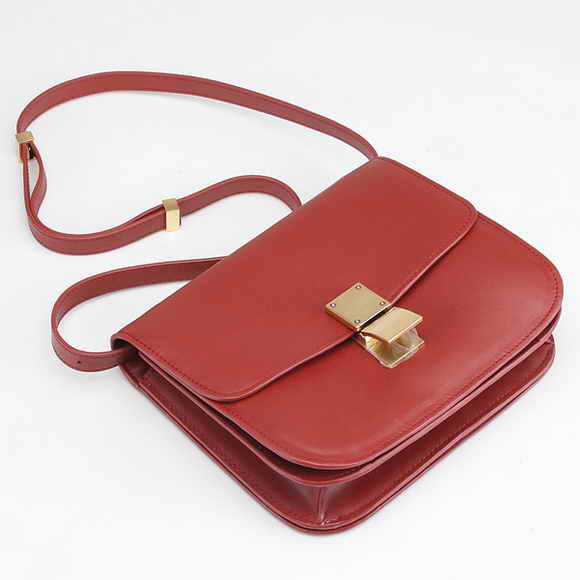 Celine Classic Box Large Flap Bag Maroon