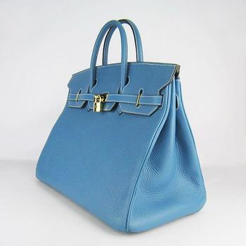 Hermes 40CM Middle Blue (gold)