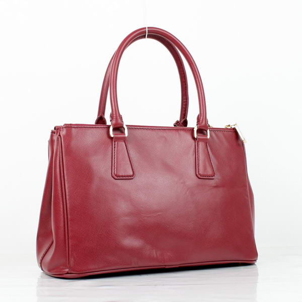 Prada Saffiano Calf Leather Totes BN1801 Red