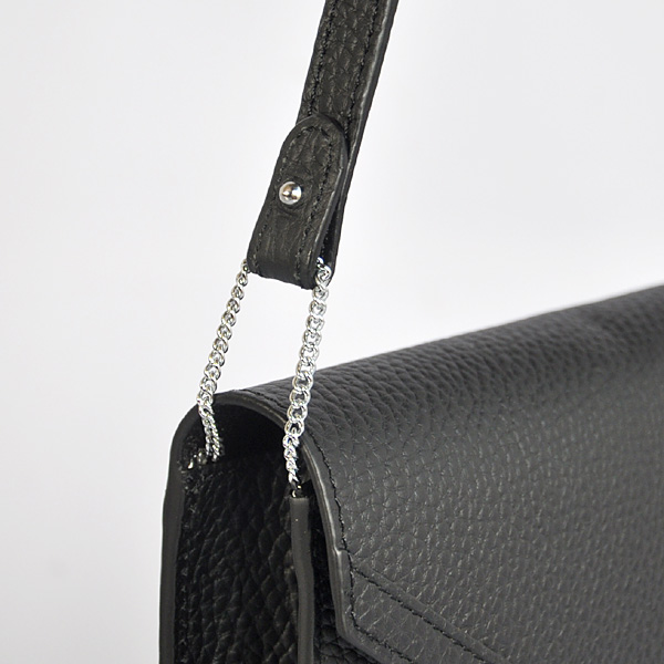 Hermes Liddy Bag clemence leather in Black with Silver hardware