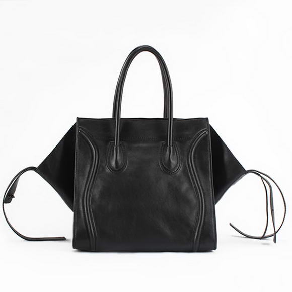 Celine Luggage Phantom Square Bags in Oxhide Black