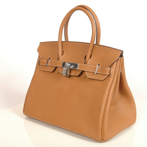 Hermes Birkin togo leather 30CM togo in Camel with Silver hardware