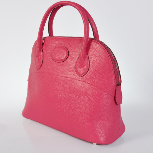 Hermes Bolide Togo Leather Tote Bag in Peach with Silver hardware