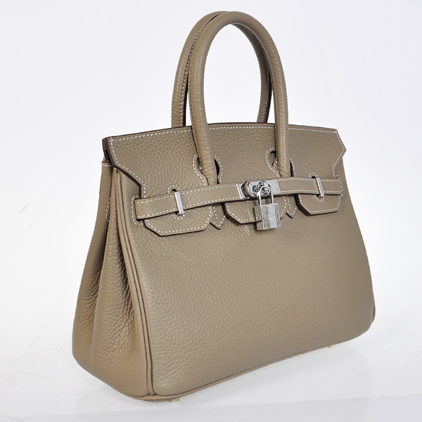 Hermes Birkin 25CM clemence leather in Dark Grey with Silver hardware