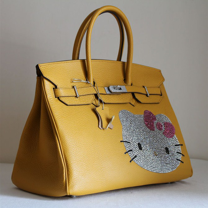 Hermes Birkin Hello Kitty 35CM Togo Leather Bag Yellow HK0001