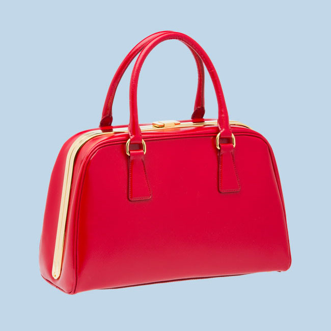 Hot Sell Prada Saffiano Leather Tote Bag BL0809 Red