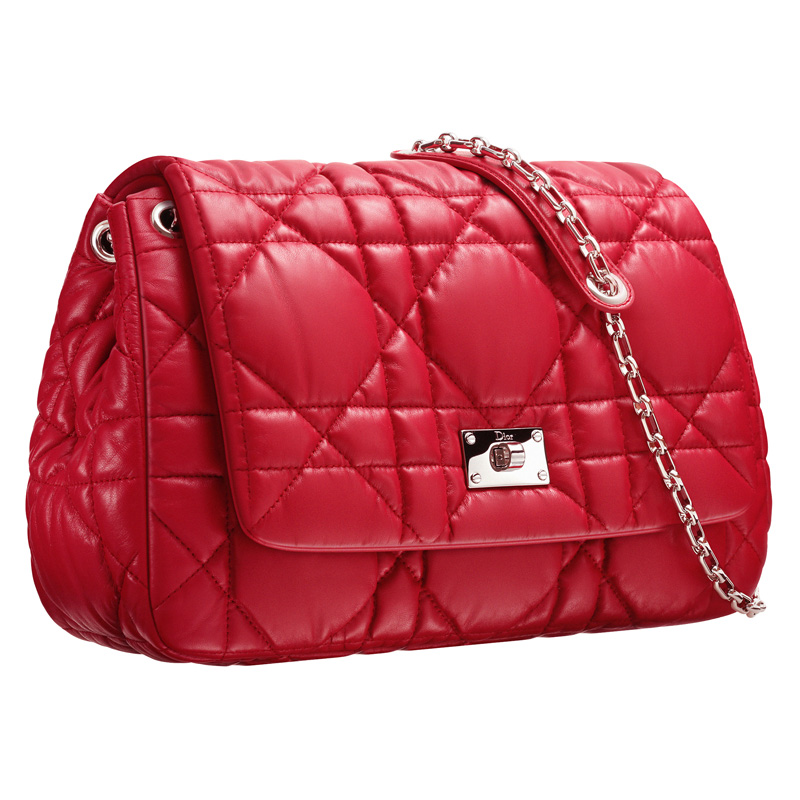 Crimson red leather 'Milly La Foret' bag