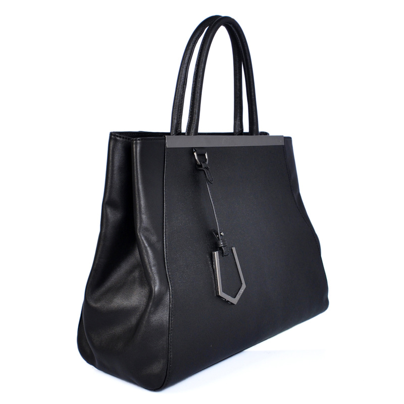 Fendi 2Jours Bag Black Calfskin Leather