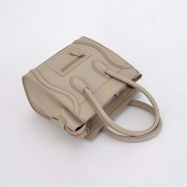 Hot Style Celine Luggage Micro Boston Bag Calf Leather Khaki