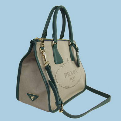 New Prada City Canvas Tote Bag BN2161B Green